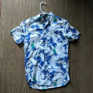 Men's J Crew Small Hawaiian Shirt Slim Fit